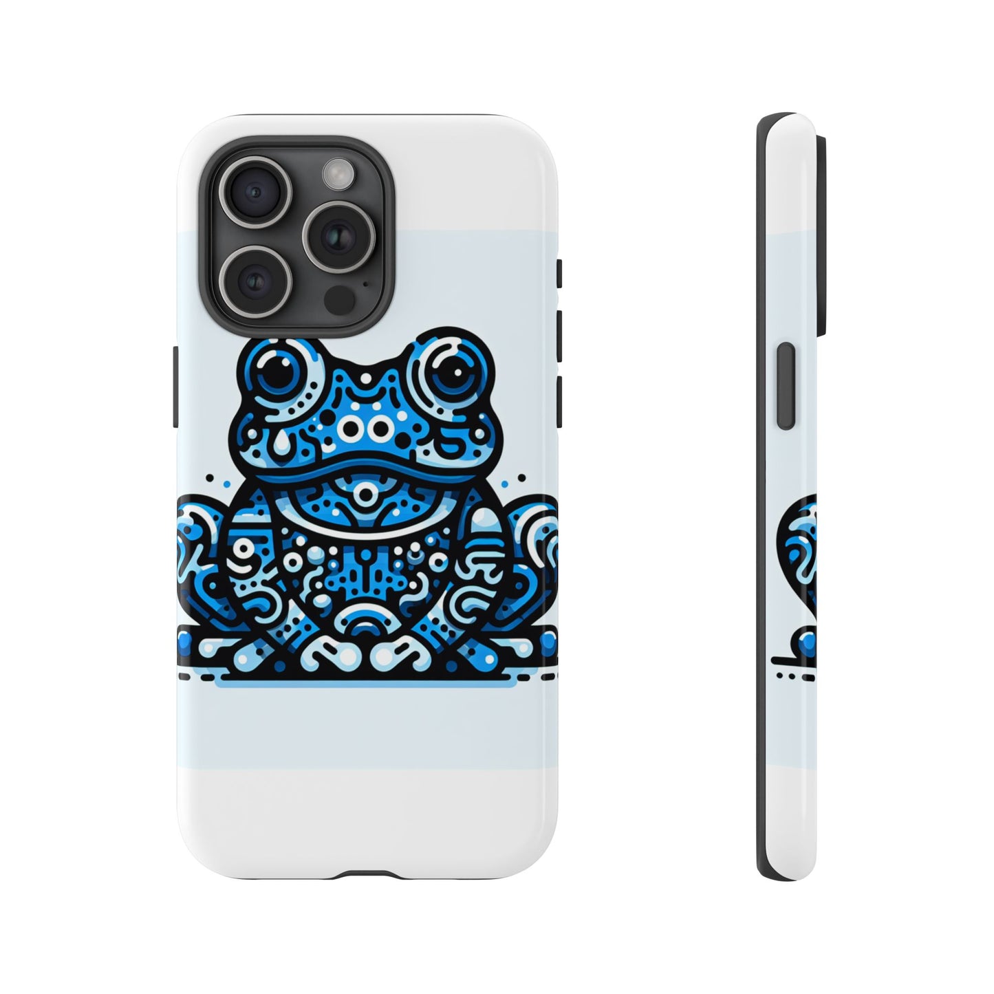 vibrant 3d blue animal print protective phone case for bold individuals – stylish protection compatible with iphone 13, 14, 15 & 16 – all models including pro, pro max & plus