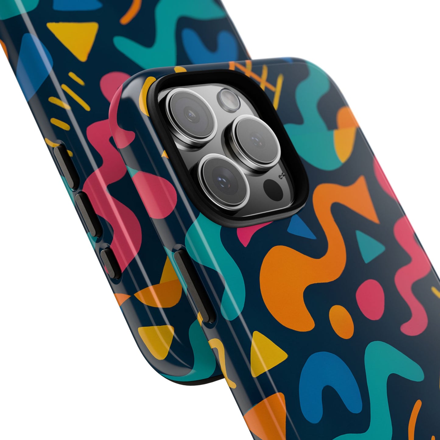 vibrant abstract protective phone case with bold 3d design for unique expression and stylish protection compatible with iphone 13, 14, 15 & 16 – all models including pro, pro max & plus