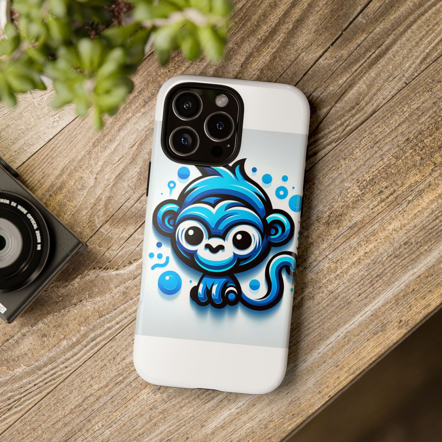 vibrant 3d wrap protective phone case with fun blue monkey design – stylish accessory for men and women – compatible with iphone 13, 14, 15 & 16 – all models including pro, pro max & plus