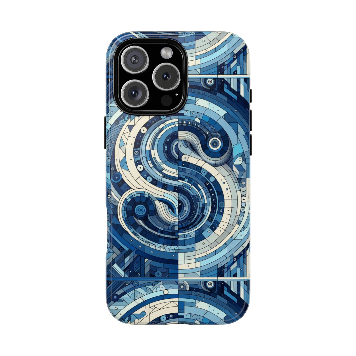 blue alphabet s phone case for samsung and iphone shockproof protective cover with 3d wrap design and vibrant print