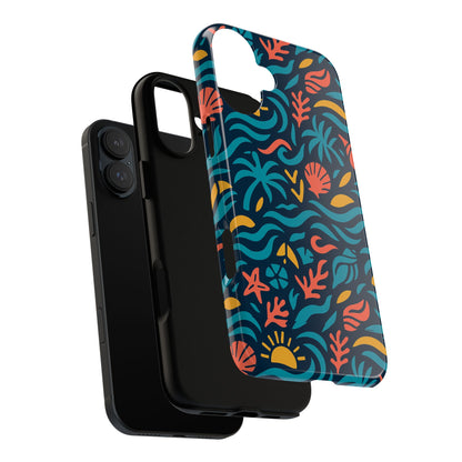 Vibrant Tropical Pattern Phone Case with 3D Design for Stylish Protection Compatible with iPhone 13, 14, 15 & 16 – all models including Pro, Pro Max & Plus