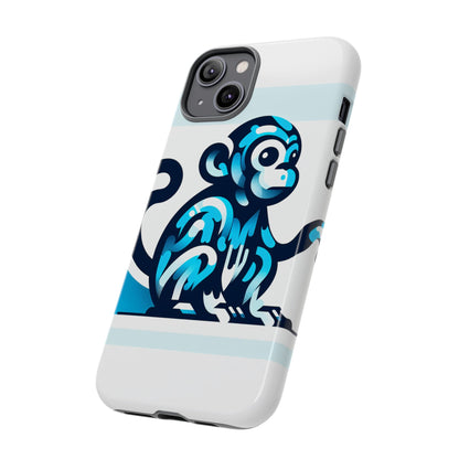 Vibrant 3D Monkey-Inspired Phone Case for Stylish Protection in Blue – Unisex Design Compatible with iPhone 13, 14, 15 & 16 – All Models Including Pro, Pro Max & Plus