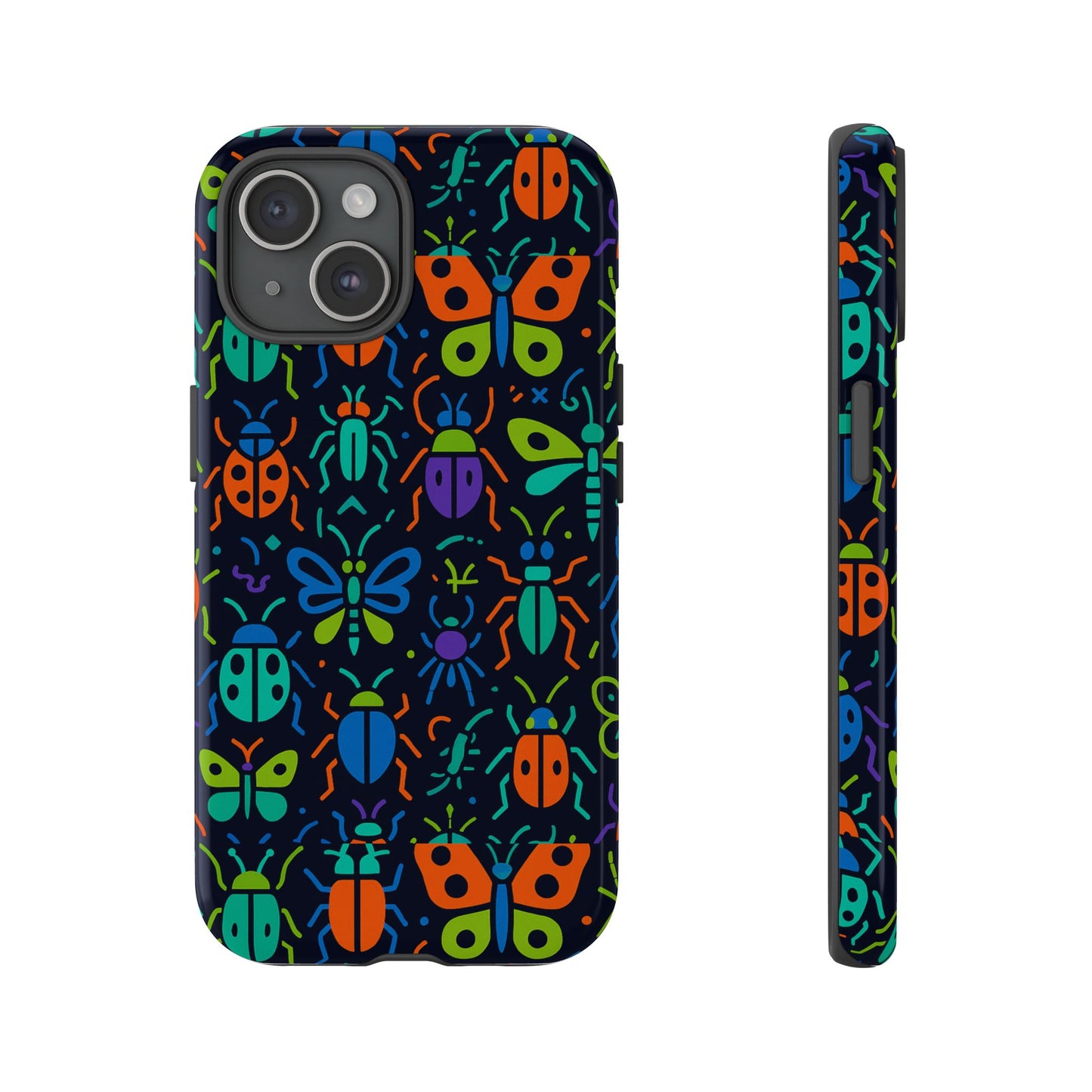 vibrant 3d insect phone case colourful stylish protective cover unique design for men and women compatible with iphone 13, 14, 15 & 16 – all models including pro, pro max & plus