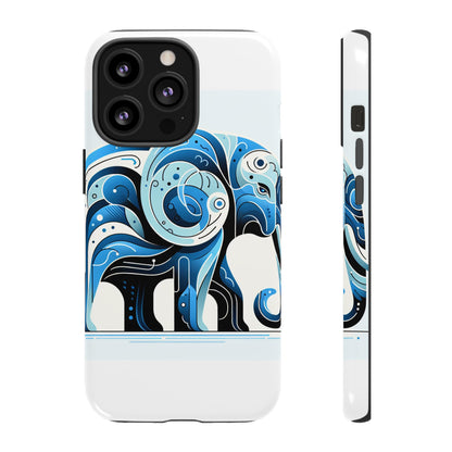 Vibrant 3D Blue Elephant Design Protective Phone Case – Unique Abstract Art Style for Stylish Protection Compatible with iPhone 13, 14, 15 & 16 – all models including Pro, Pro Max & Plus