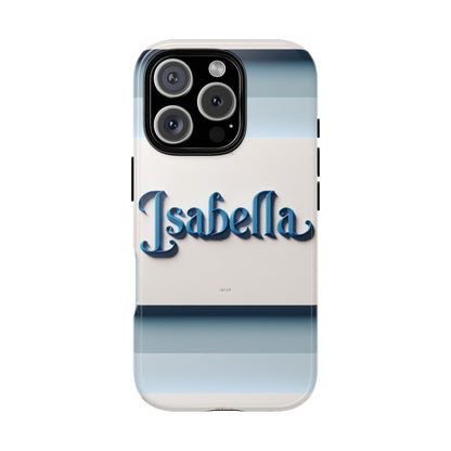 Name Isabella Blue Phone Case with 3D Wrap and Vibrant Anime Inspired Design for Stylish Protection and Personalised Smartphone Accessory