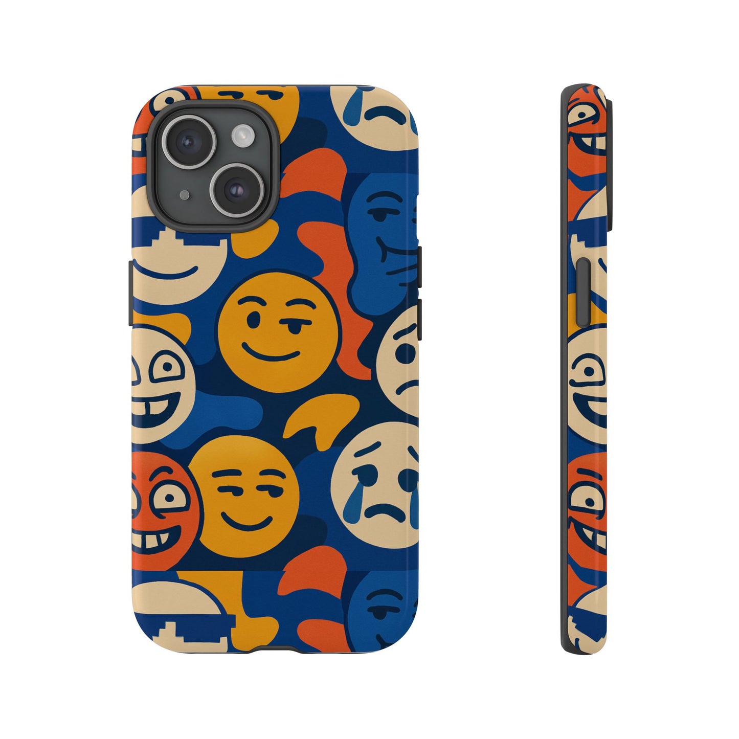 vibrant 3d emoji protective phone case for daily use – bold design for stylish expression – compatible with iphone 13, 14, 15 & 16 – all models including pro, pro max & plus