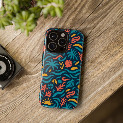 Vibrant Tropical Pattern Phone Case with 3D Design for Stylish Protection Compatible with iPhone 13, 14, 15 & 16 – all models including Pro, Pro Max & Plus