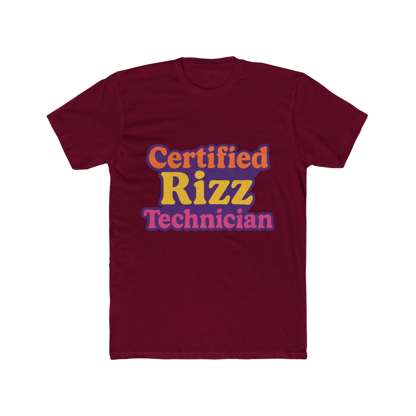 certified rizz technician unisex t-shirt - funny meme graphic tee for men & women - multicolor design