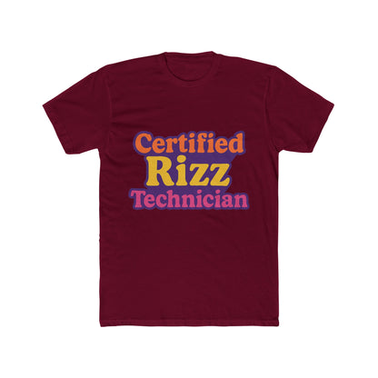 Certified Rizz Technician Unisex T-Shirt - Funny Meme Graphic Tee for Men & Women - Multicolor Design