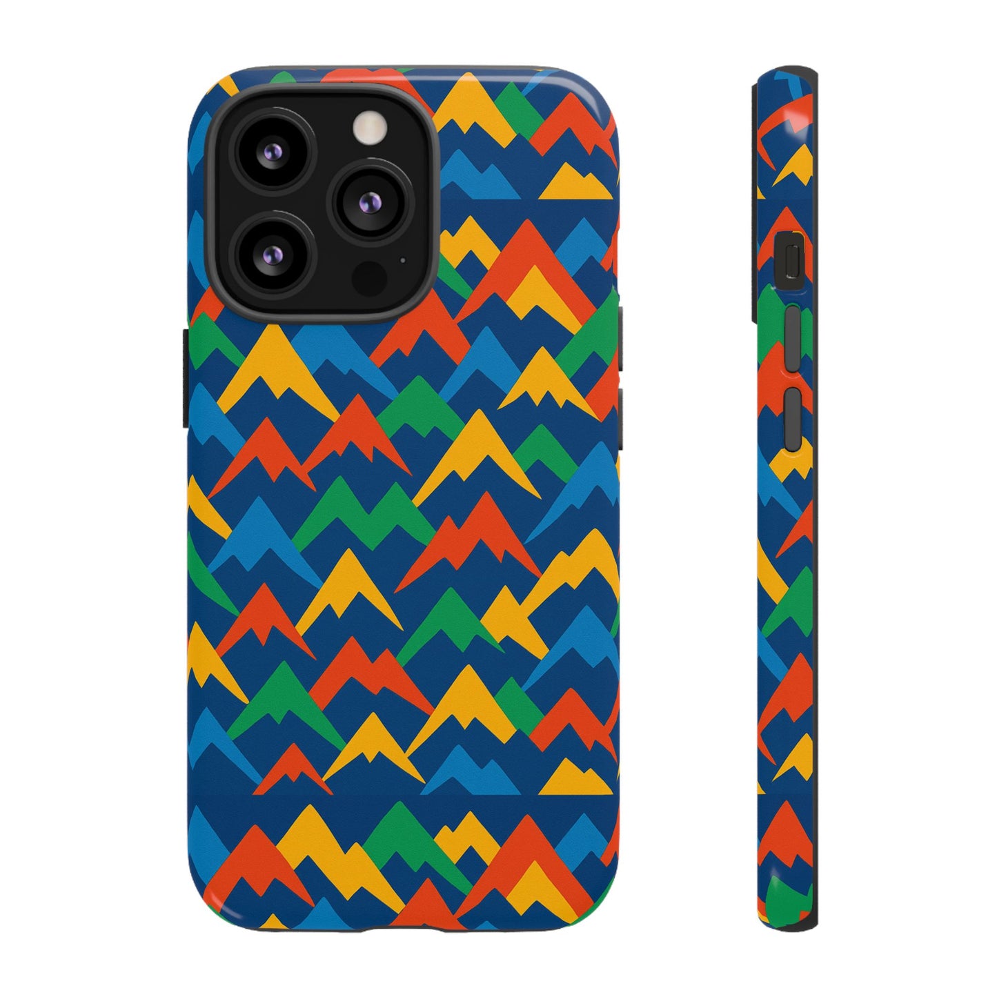 vibrant 3d mountain design phone case for stylish protection – unique accessory compatible with iphone 13, 14, 15 & 16 – all models including pro, pro max & plus