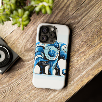 Vibrant 3D Blue Elephant Design Protective Phone Case – Unique Abstract Art Style for Stylish Protection Compatible with iPhone 13, 14, 15 & 16 – all models including Pro, Pro Max & Plus