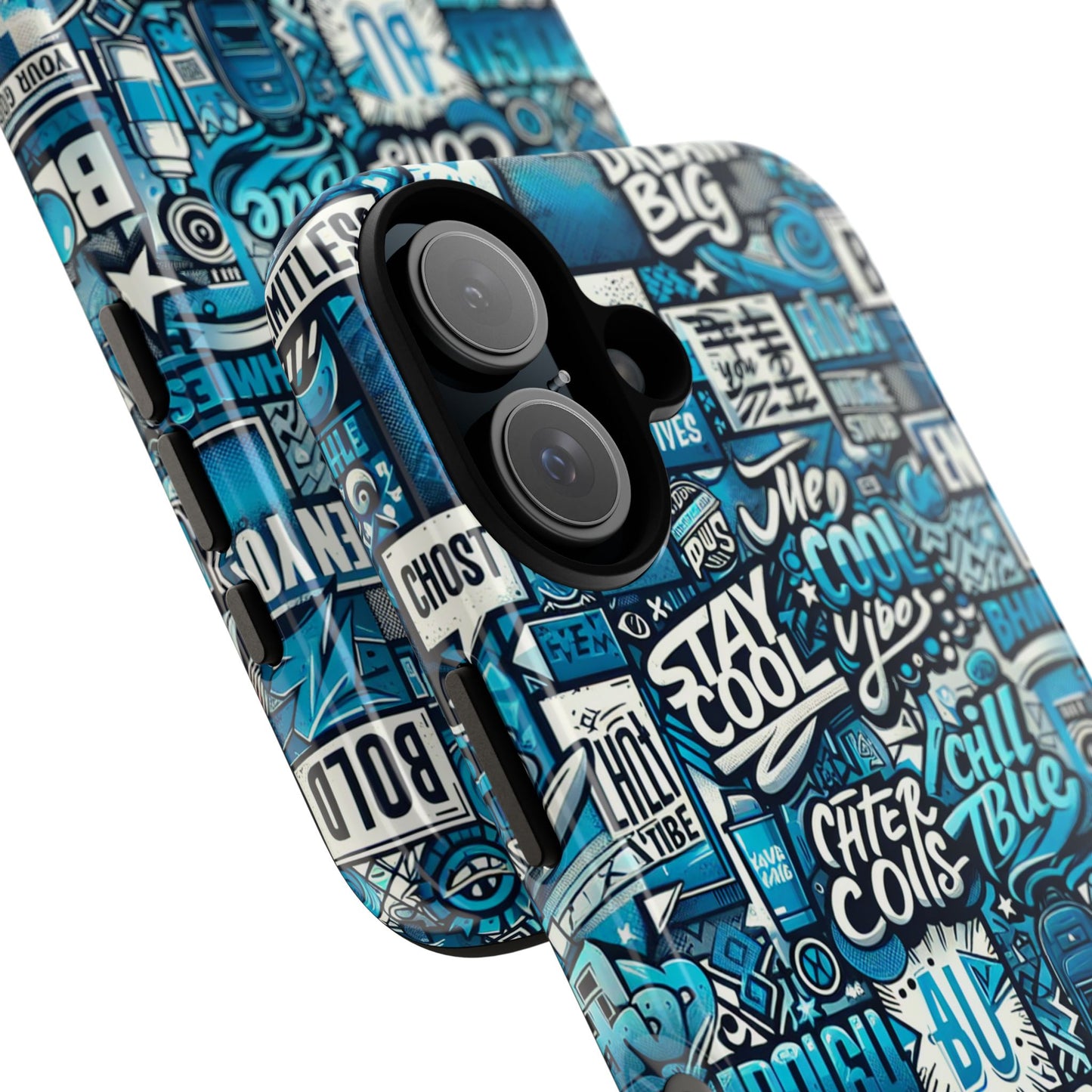 blue pattern image 15 phone case with 3d wrap design shock absorption for android and iphone devices durable uv protected protective cover