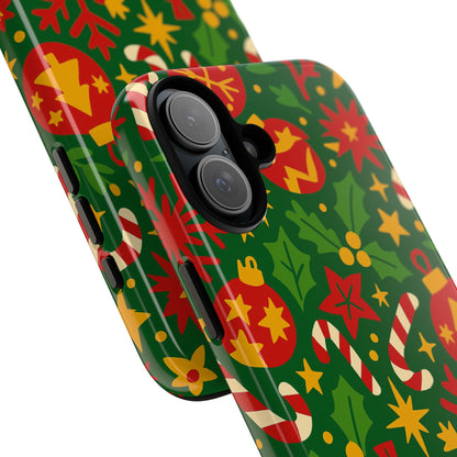 Vibrant Christmas Themed 3D Wrap Phone Case for Smartphones - Fun Holiday Accessory for Self-Expression Compatible with iPhone 13, 14, 15 & 16 – all models including Pro, Pro Max & Plus