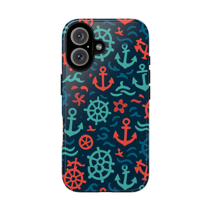 Vibrant Nautical Multicolour 3D Wrap Protective Phone Case with Retro Design for Men and Women Stylish Accessory Compatible with iPhone 13, 14, 15 & 16 – All Models Including Pro, Pro Max & Plus