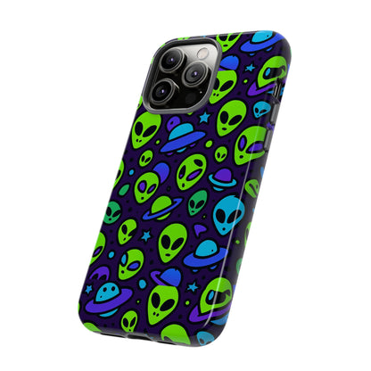 Vibrant Alien 3D Wrap Protective Phone Case in Multicolour Design for Fun Smartphone Accessories Compatible with iPhone 13, 14, 15 & 16 – all models including Pro, Pro Max & Plus
