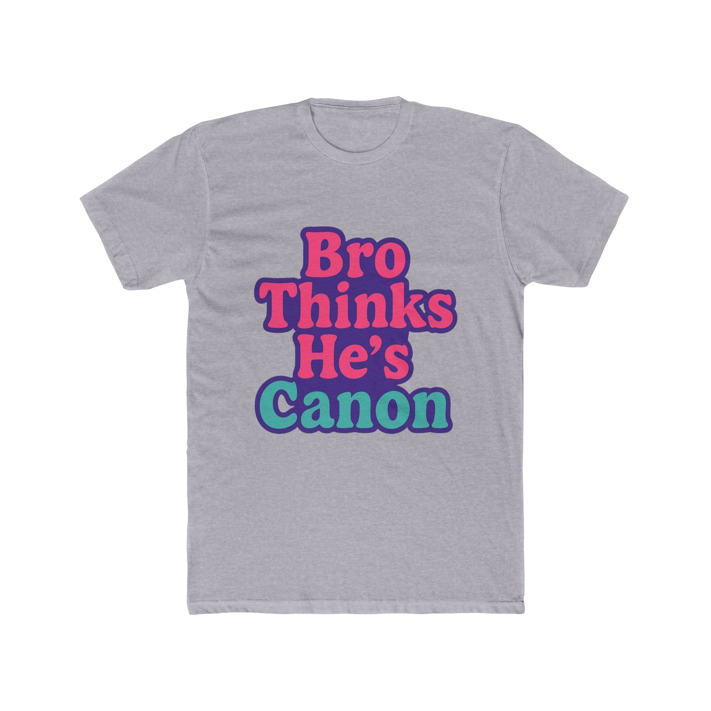 bro thinks he's canon meme unisex t-shirt - funny purple graphic tee for men & women