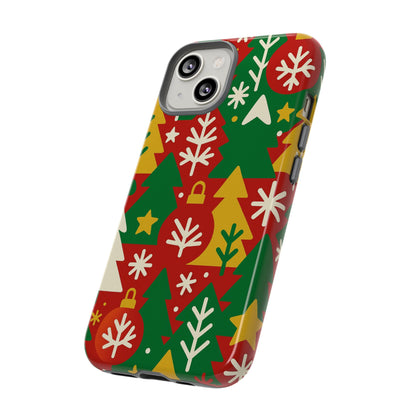 Multicolour Christmas Tree 3D Wrap Phone Case - Fun Festive Holiday Design for Unique Accessories Compatible with iPhone 13, 14, 15 & 16 - all models including Pro, Pro Max & Plus