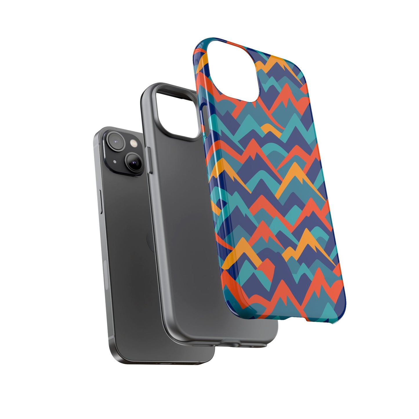 vibrant 3d mountain design protective phone case – stylish and durable cover compatible with iphone 13, 14, 15 & 16 – all models including pro, pro max & plus