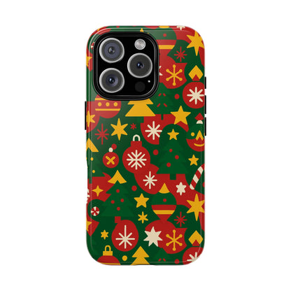 Vibrant Christmas Phone Case with Festive 3D Wrap Design – Colourful Holiday Protective Cover Compatible with iPhone 13, 14, 15 & 16 – All Models Including Pro, Pro Max & Plus