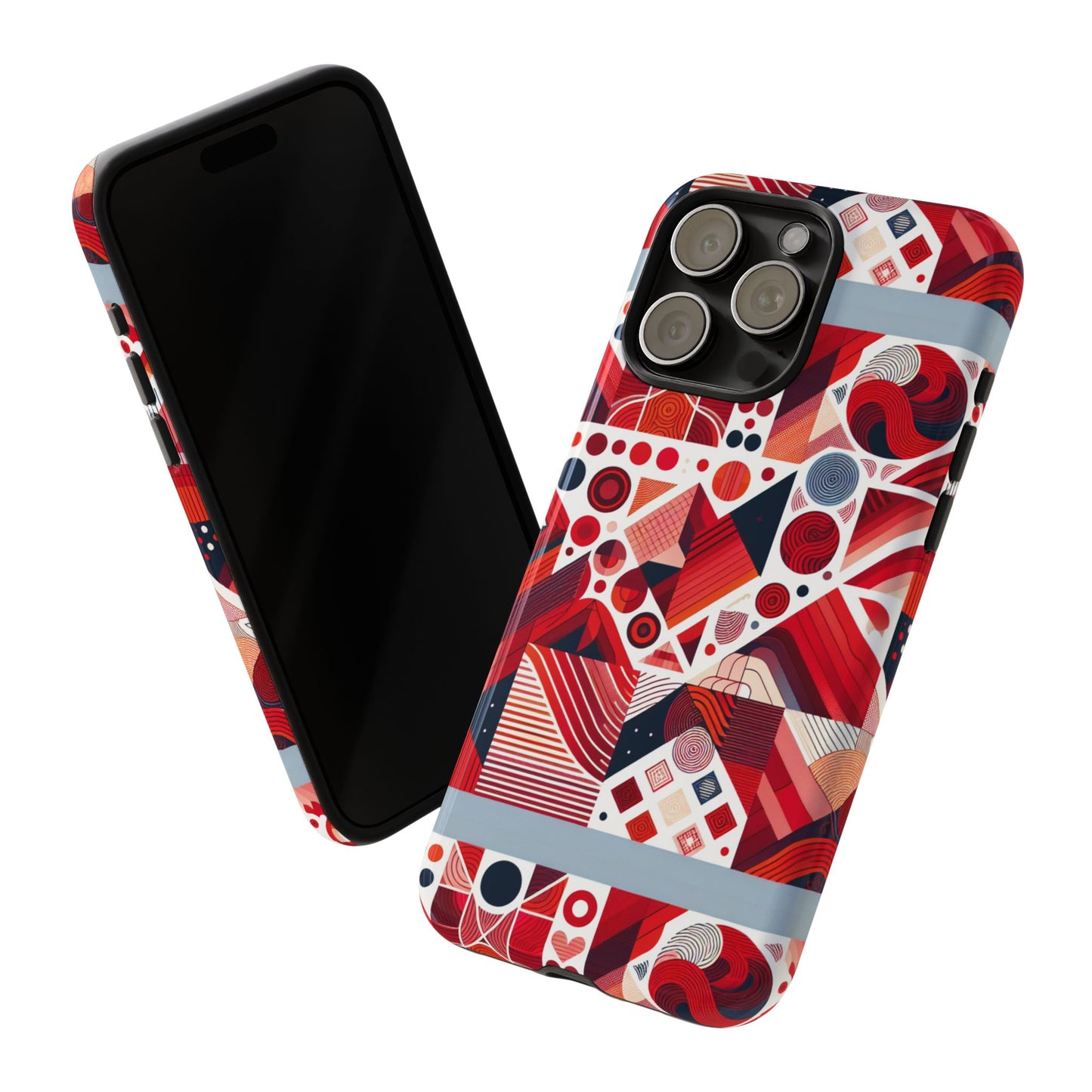 pattern image 8 vibrant shockproof phone case for kids and teens with abstract geometric design compatible with iphone 13, 14, 15 & 16 – all models including pro, pro max & plus