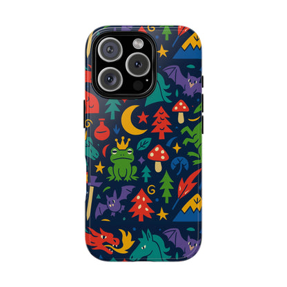 Vibrant 3D Wrap Protective Phone Case with Playful Fantasy Design for Unique Smartphone Accessories Compatible with iPhone 13, 14, 15 & 16 – all models including Pro, Pro Max & Plus