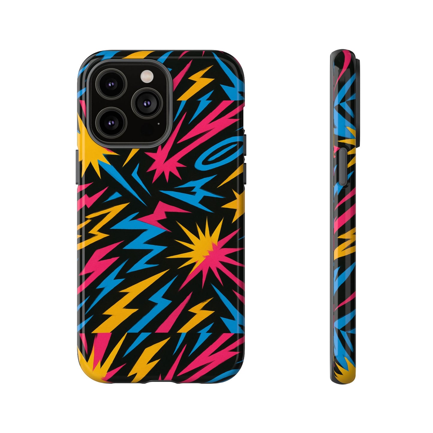multicolour cartoon 3d wrap protective phone case – funky lightning design for trendy individuals – stylish protection compatible with iphone 13, 14, 15 & 16 – all models including pro, pro max & plus