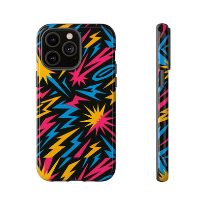 Multicolour Cartoon 3D Wrap Protective Phone Case – Funky Lightning Design for Trendy Individuals – Stylish Protection Compatible with iPhone 13, 14, 15 & 16 – All Models Including Pro, Pro Max & Plus