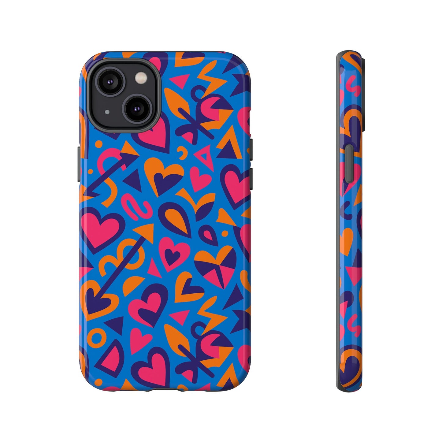 multicolour 3d love design phone case for men and women stylish protection accessory compatible with iphone 13, 14, 15 & 16 – all models including pro, pro max & plus