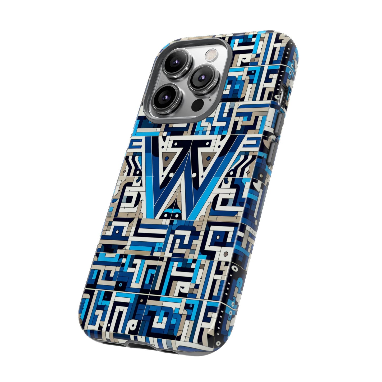letter blue alphabet w phone case for smartphones durable shockproof protective cover with 3d wrap design for anime and comic style fans