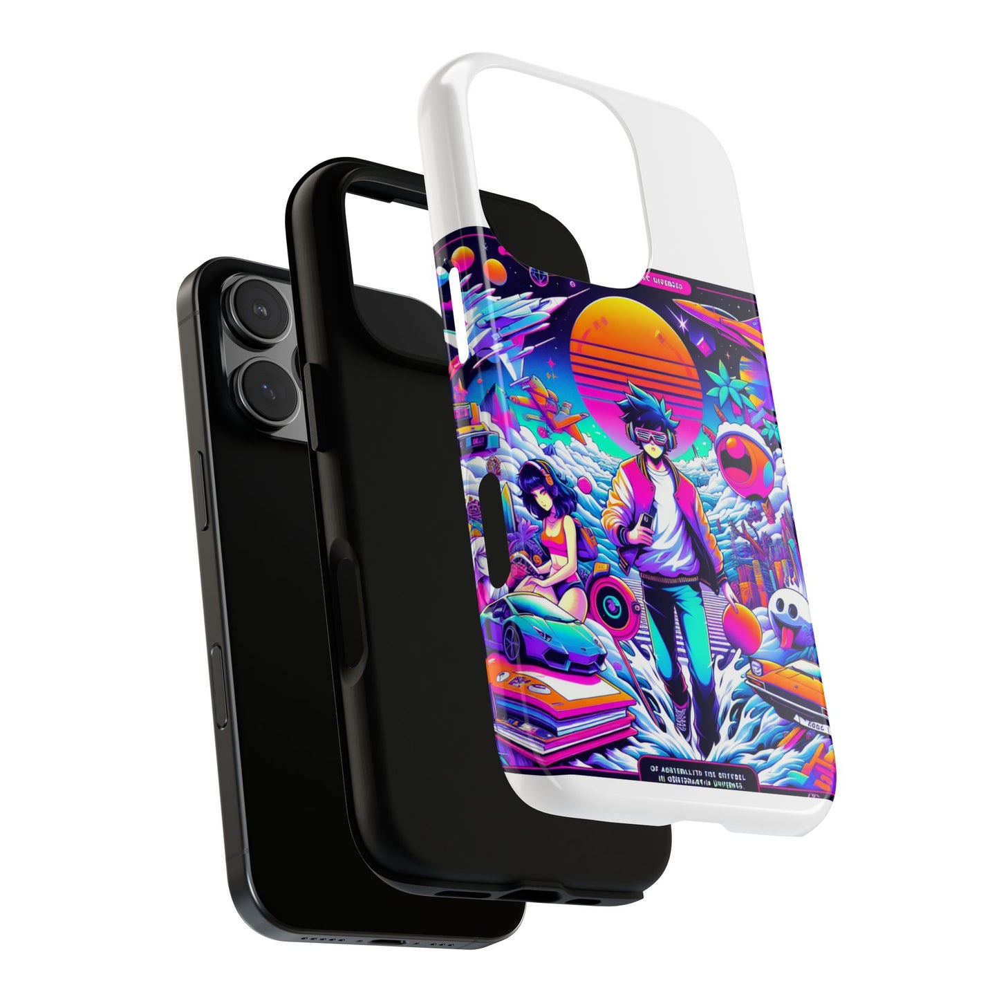 skibidiverse traveller protective phone case with 3d wrap design, durable uv protection, shock absorption for anime and comic culture fans