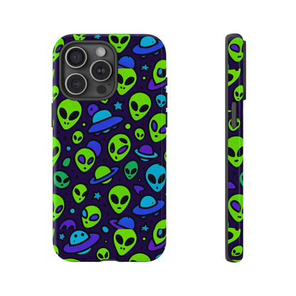 Vibrant Alien 3D Wrap Protective Phone Case in Multicolour Design for Fun Smartphone Accessories Compatible with iPhone 13, 14, 15 & 16 – all models including Pro, Pro Max & Plus