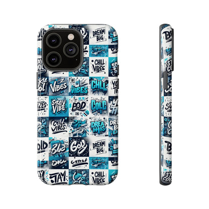 Blue Pattern Image 6 Vibrant 3D Phone Case with Shock Absorption for Men Women and Kids Stylish Protective Cover with Anime and Comic Inspired Design