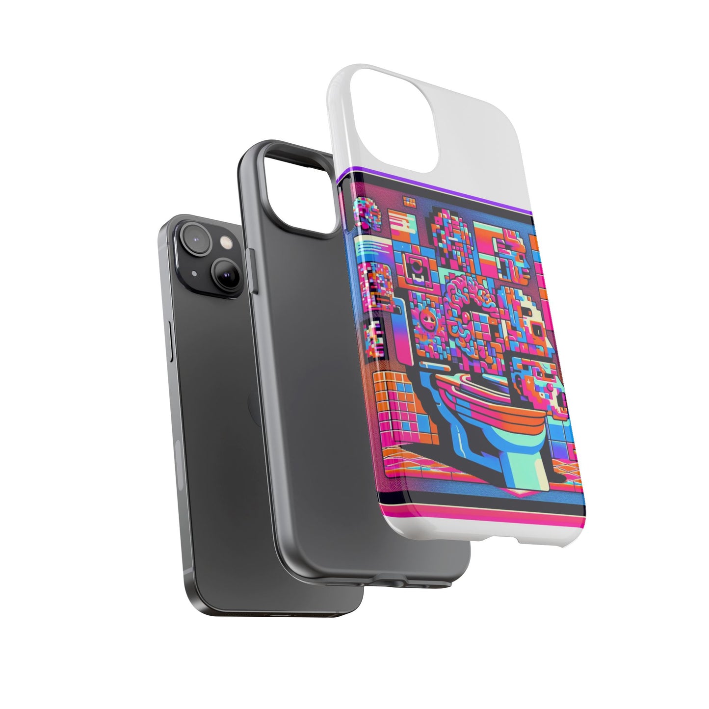 toilet head big brain 3d wrap protective phone case for anime lovers, durable tpu silicone, uv protected, stylish gift for birthdays and holidays