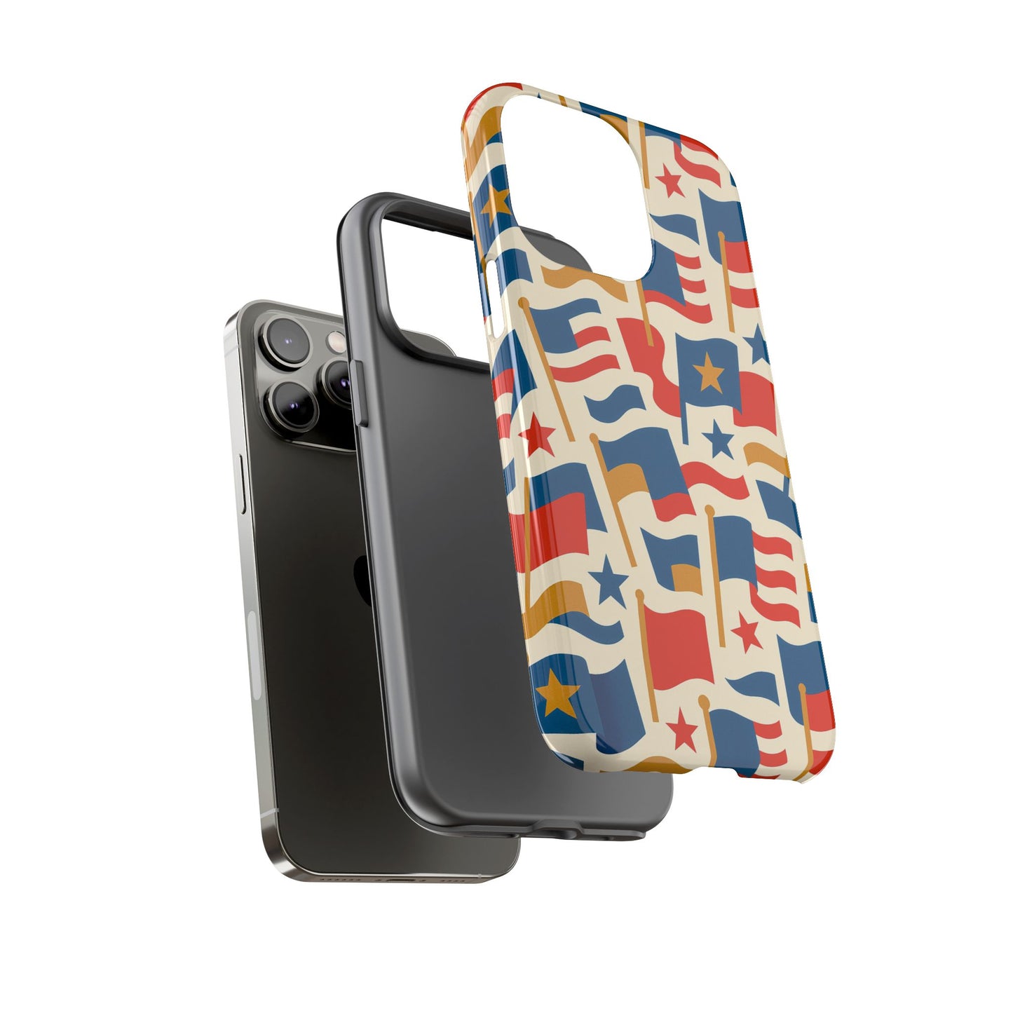 multicolour flag print protective phone case – stylish durable design for unique self-expression compatible with iphone 13, 14, 15 & 16 – all models including pro, pro max & plus