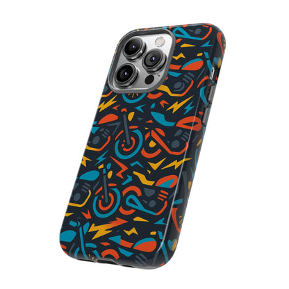 Multicolour 3D Wrap Phone Case with Fun Motorcycle Design, Stylish Protective Accessory for Men and Women, Compatible with iPhone 13, 14, 15 & 16 – all models including Pro, Pro Max & Plus
