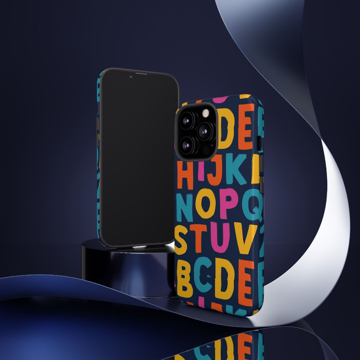 multicolour alphabet 3d wrap protective phone case for unique style and playful expression compatible with iphone 13, 14, 15 & 16 – all models including pro, pro max & plus