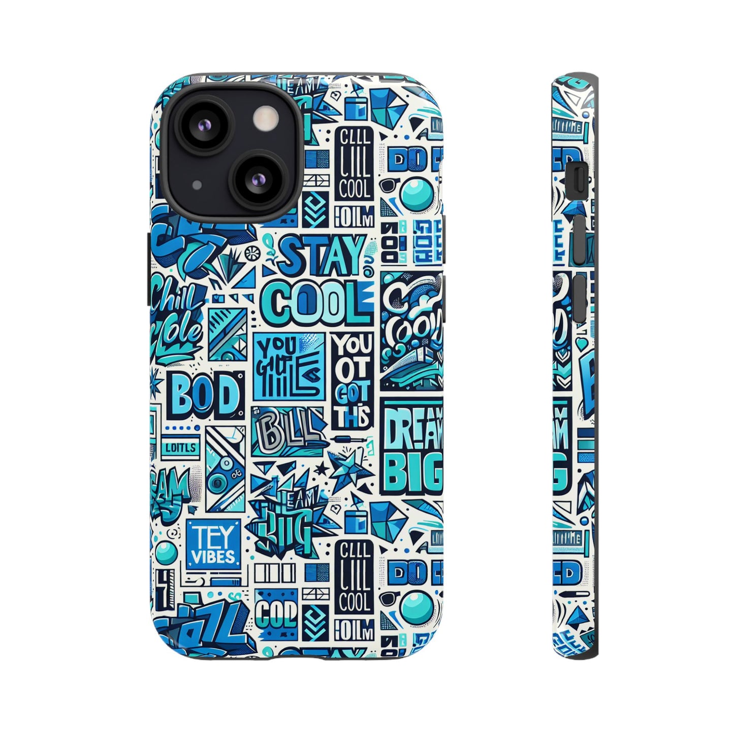 blue pattern image 10 phone case for men women shockproof protective cover with 3d wrap design and uv protection