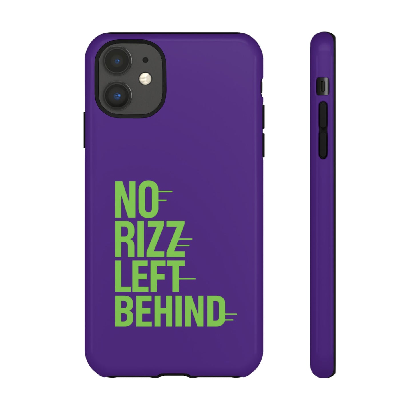 tough phone case - no rizz left behind - durable, stylish protection for active lifestyles - impact-resistant, dual layer, shock-absorbing tpu - perfect gift for tech lovers