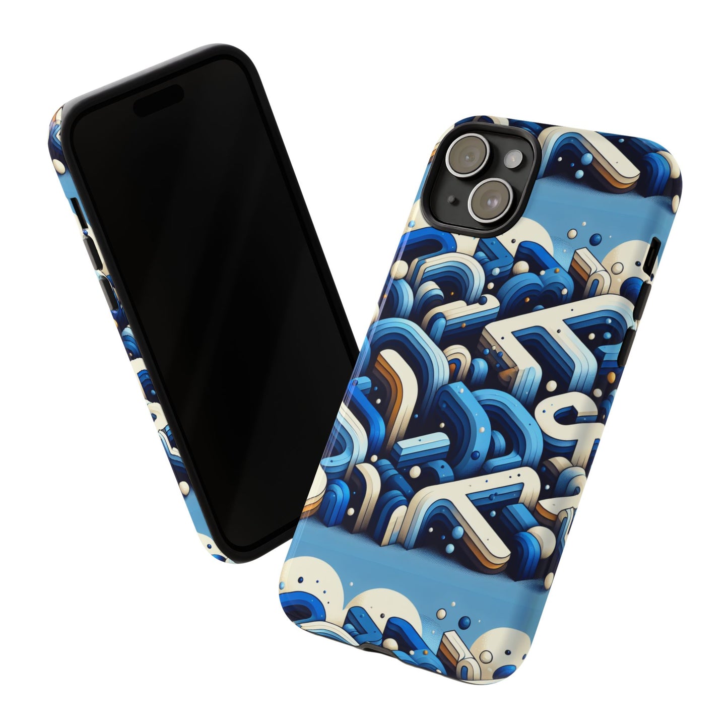 blue alphabet b phone case for men and women shockproof protective cover with 3d wrap design and uv protection