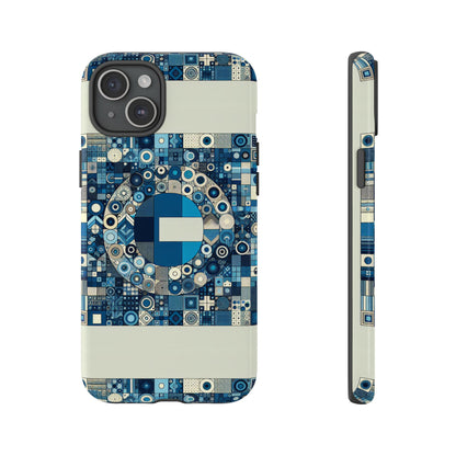 Blue Alphabet E Letter Phone Case with 3D Wrap and Shock Absorption for Kids and Teens Stylish Protective Cover