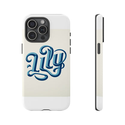 Blue 3D Wrap Protective Phone Case with Unique Script Design Trendy Accessory for Style Enthusiasts Compatible with iPhone 13, 14, 15 & 16 – all models including Pro, Pro Max & Plus