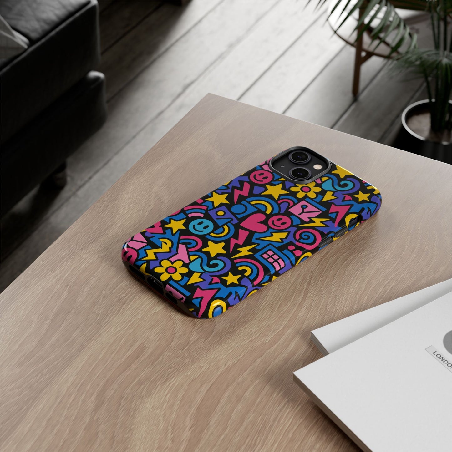 vibrant multicolour cartoon protective phone case – playful 3d design for stylish protection – compatible with iphone 13, 14, 15 & 16 – all models including pro, pro max & plus