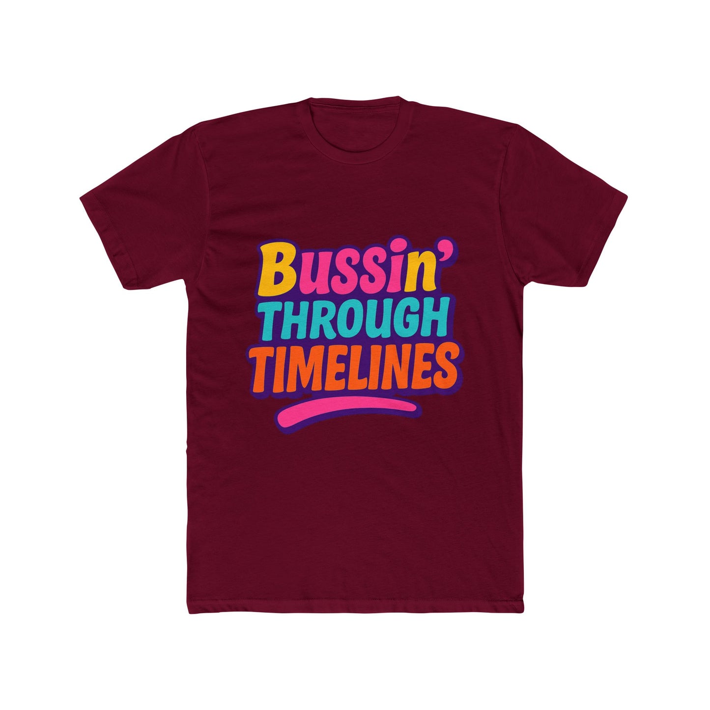 bussin' through timelines unisex t-shirt - multicolor graphic tee for casual and trendy wear
