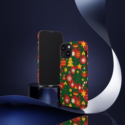 Vibrant Christmas Phone Case with Festive 3D Wrap Design – Colourful Holiday Protective Cover Compatible with iPhone 13, 14, 15 & 16 – All Models Including Pro, Pro Max & Plus