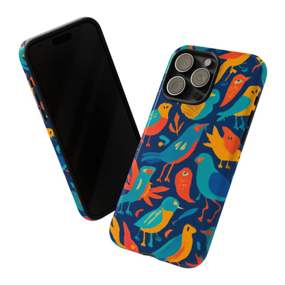 Vibrant Multicolour Bird Design Phone Case for Stylish Protection – Compatible with iPhone 13, 14, 15 & 16 – All Models Including Pro, Pro Max & Plus