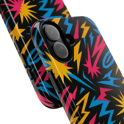 Multicolour Cartoon 3D Wrap Protective Phone Case – Funky Lightning Design for Trendy Individuals – Stylish Protection Compatible with iPhone 13, 14, 15 & 16 – All Models Including Pro, Pro Max & Plus