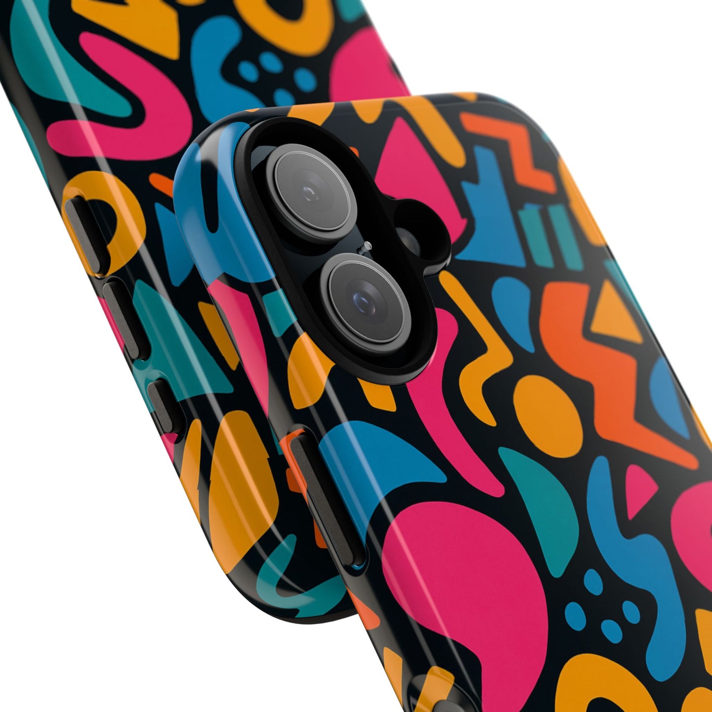 vibrant multicolour abstract 3d wrap phone case for stylish protection, unisex smartphone cover, compatible with iphone 13, 14, 15 & 16 – all models including pro, pro max & plus