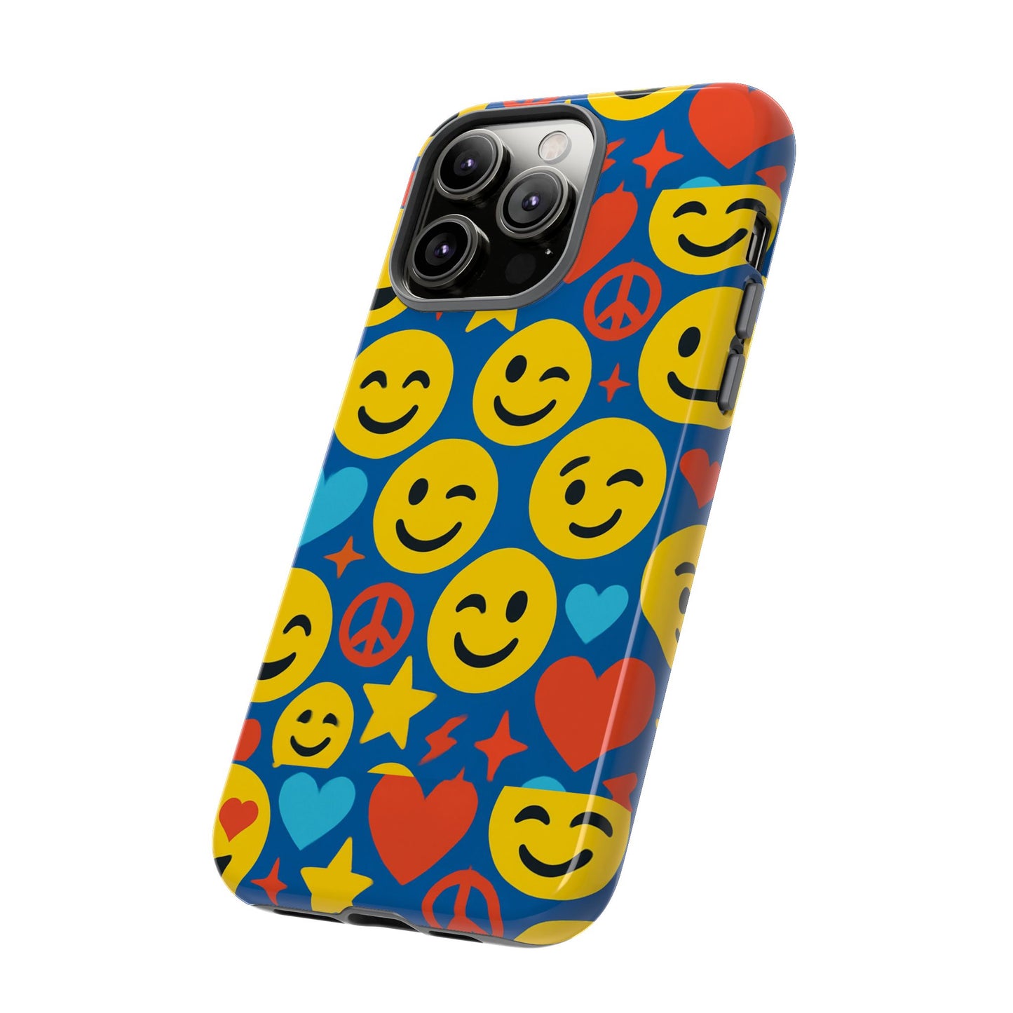vibrant 3d emoji protective phone case for kids and adults – fun multicolour design for stylish protection compatible with iphone 13, 14, 15 & 16 – all models including pro, pro max & plus