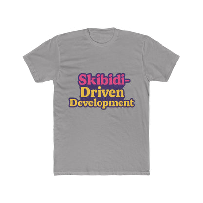 Skibidi-Driven Development Meme Purple Unisex T-Shirt - Trendy Viral Graphic Tee