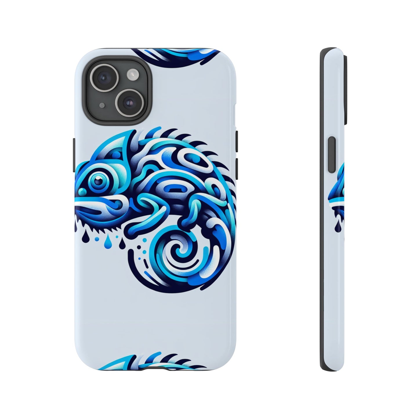blue animal create 5 phone case with vibrant 3d wrap design, shock absorption, uv protection, for stylish and durable smartphone protection
